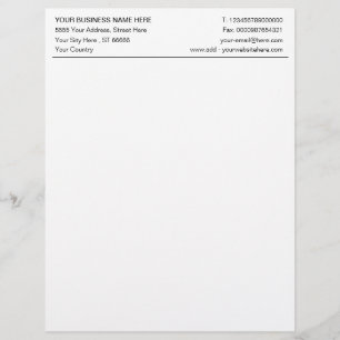 Custom Business Office Letterhead with Logo