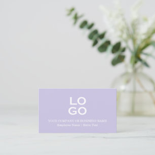 Custom Business or Company Logo & Title Lavender Card