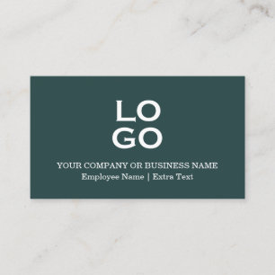 Custom Business or Company Logo & Title Pine Green Business Card