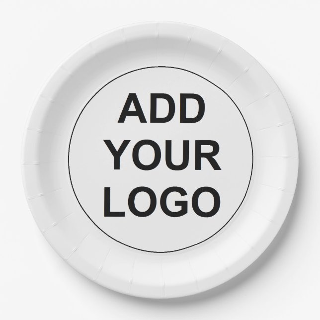 Custom Business or Event Brand Logo Paper Plates (Front)