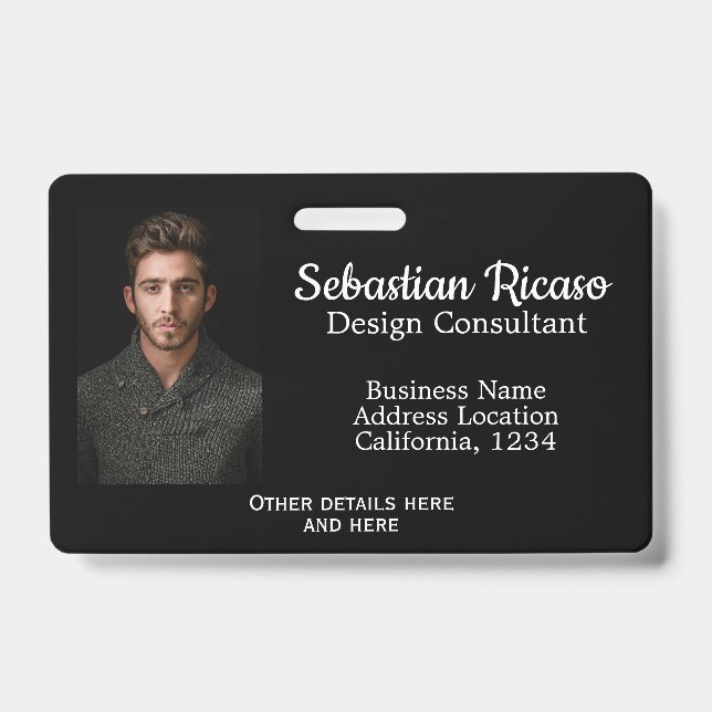 Custom Business Personalised ID Badge (Front)