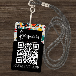 Custom Business Personalised Payment QR codes ID Badge