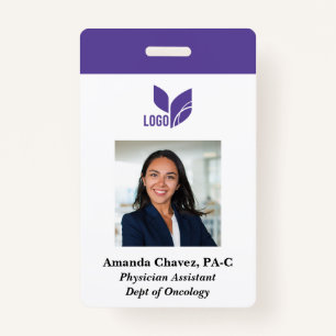 Custom Business Photo Employee Name ID Badge