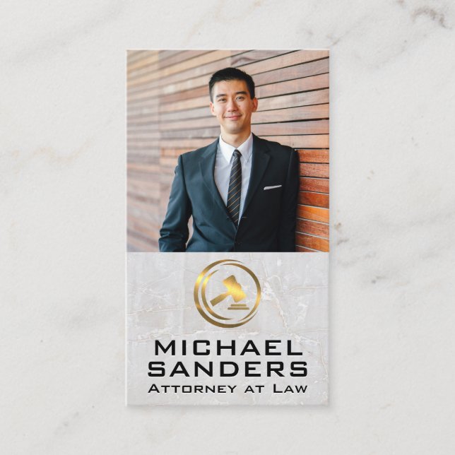 Custom Business Photo | Legal Law Logo Card (Front)
