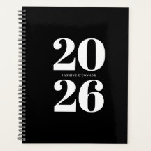 Custom Business Planner Black White Organiser