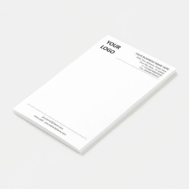 Custom Business Post-it Note Your Own Design (Angled)