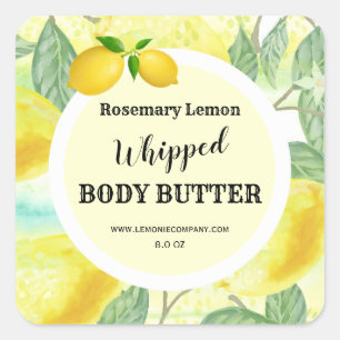Custom Business Product Watercolor Lemon Sticker
