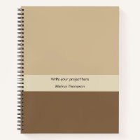 Custom business Project earthy brown monogrammed