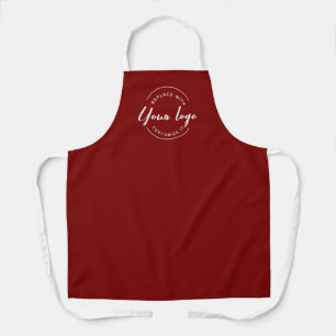 Custom Business Promotion Personalised White Logo Apron