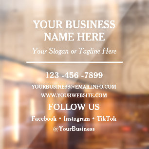 Custom Business Promotion Window Decal