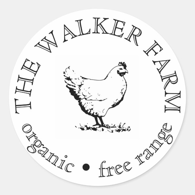 Custom Business Promotional Logo  Classic Round Sticker (Front)