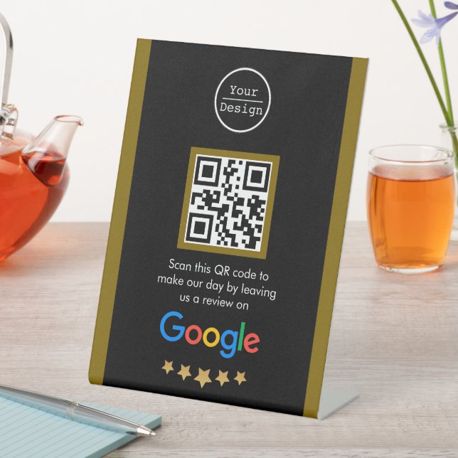 Custom Business QR Code Google Review  Pedestal Sign (In SItu)