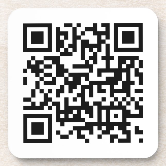 Custom Business QR Code Modern Simple Template Coaster (Front)