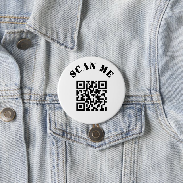 Custom Business QR Code Promotional 7.5 Cm Round Badge (In Situ)