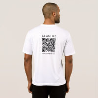 Custom Business QR Code Scan Me Mens Back Print