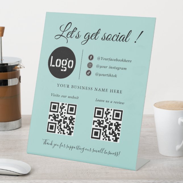 Custom Business QR Code ,Social Media Sign (In SItu)