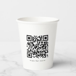 Custom Business QR Code Website Menu Professional Paper Cups