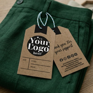 Custom Business retail logo  Price Hang Branding Gift Tags