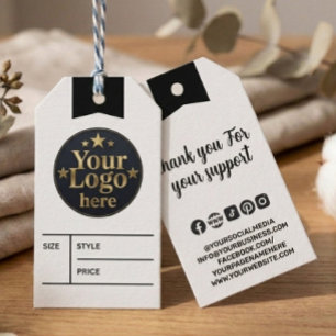 Custom Business retail logo  Price Hang Branding Gift Tags