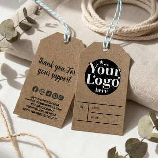 Custom Business retail logo Price Hang Branding Gift Tags