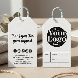 Custom Business retail logo  Price Hang Branding Gift Tags