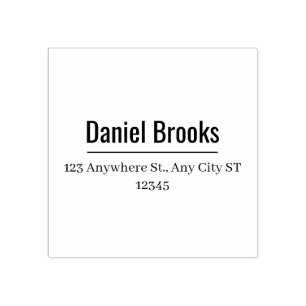 Custom Business Return Address Stamp – Clean Moder