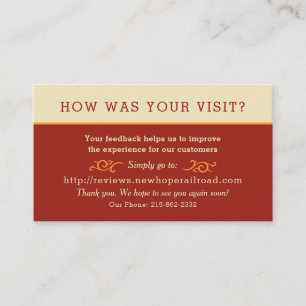 Custom Business Review Us Card