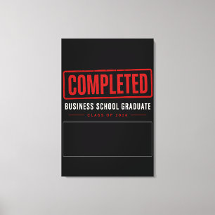 Custom Business School Graduate 2026 Gift Canvas Print