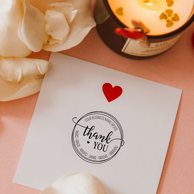 Custom Business Script Thank You  Rubber Stamp (Creator Uploaded)