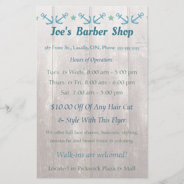 Custom Business Shop Store Promotion Advertisement Flyer (Front)