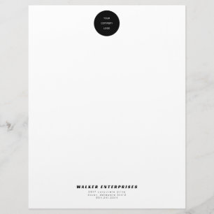 Custom Business Simple Logo Recycled Letterhead