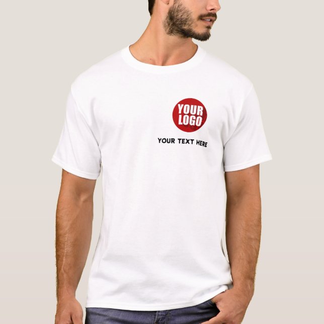 Custom Business Simple Logo  Text T-Shirt (Front)