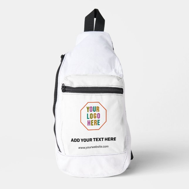 Custom business sling bag with logo (Front)