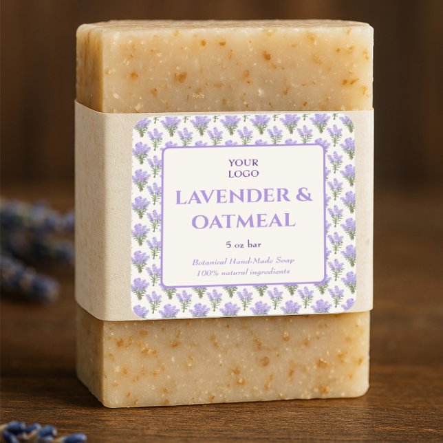 Custom Business Sticker for Handmade Lavender Soap (Creator Uploaded)