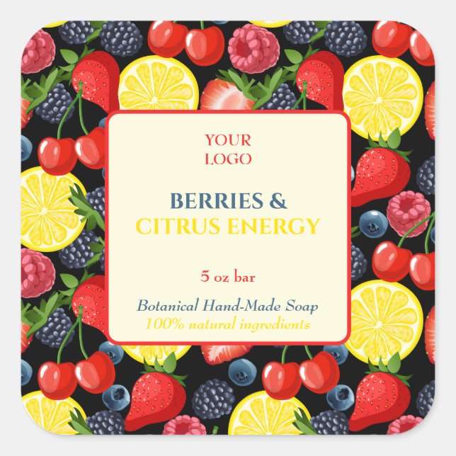 Custom Business Sticker for Handmade Soap (Front)