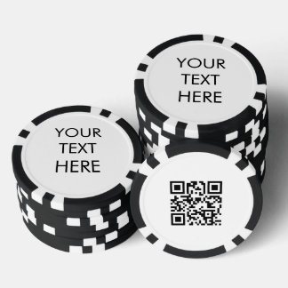 Custom Business Text Promotional QR Code Poker Chips