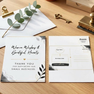 Custom Business Thank You Cards with Logo, Modern 