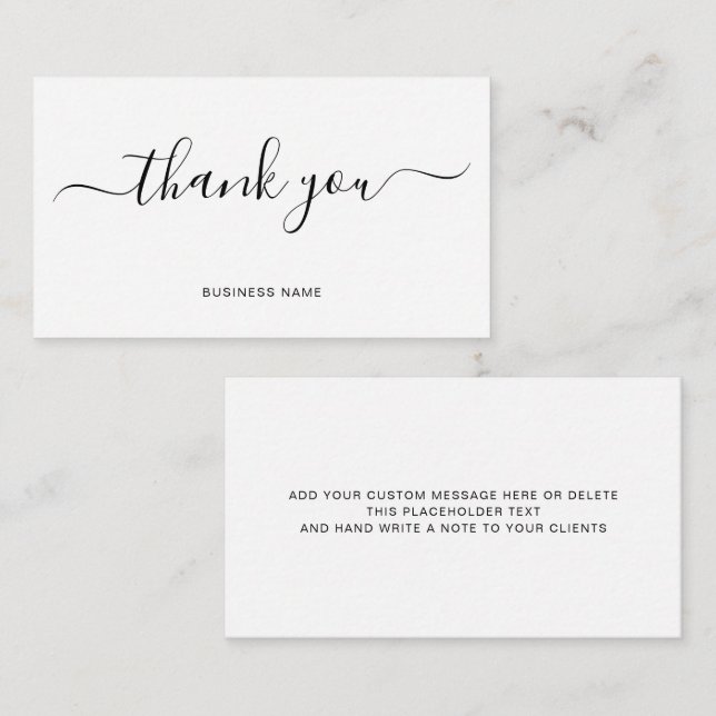 Custom Business Thank You Enclosure Card (Front/Back)