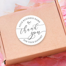 Custom Business Thank You Product Label Script 