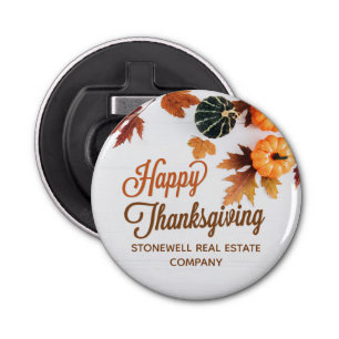 Custom Business Thanksgiving Beautiful Pumpkin Bottle Opener