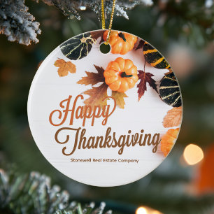 Custom Business Thanksgiving Beautiful Pumpkin Ceramic Tree Decoration