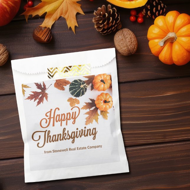 Custom Business Thanksgiving Party Cute Pumpkin Favour Bags (Creator Uploaded)