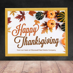 Custom Business Thanksgiving Pumpkin Patch Poster