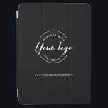 Custom Business White Logo Website  iPad Air Cover<br><div class="desc">Elevate your business's brand presence with the Custom Business White Logo Website Black ipad Case. This personalised ipad case seamlessly combines practicality and professional aesthetics, making it an essential accessory for both you and your team. The tablet case features a sleek and timeless design with your custom white logo prominently...</div>