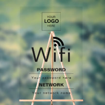 Custom Business WiFi Sign with Your Logo