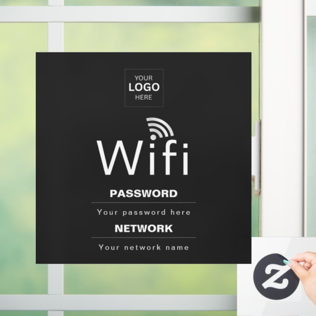 Custom Business WiFi Sign with Your Logo (Home)