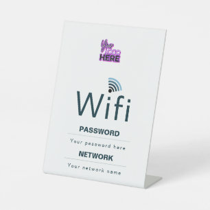 Custom Business WiFi Sign with Your Logo