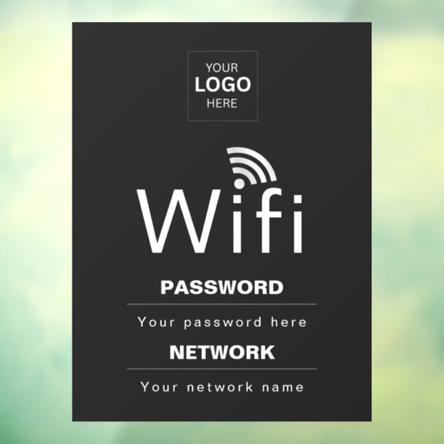 Custom Business WiFi Sign with Your Logo (Sheet 3)