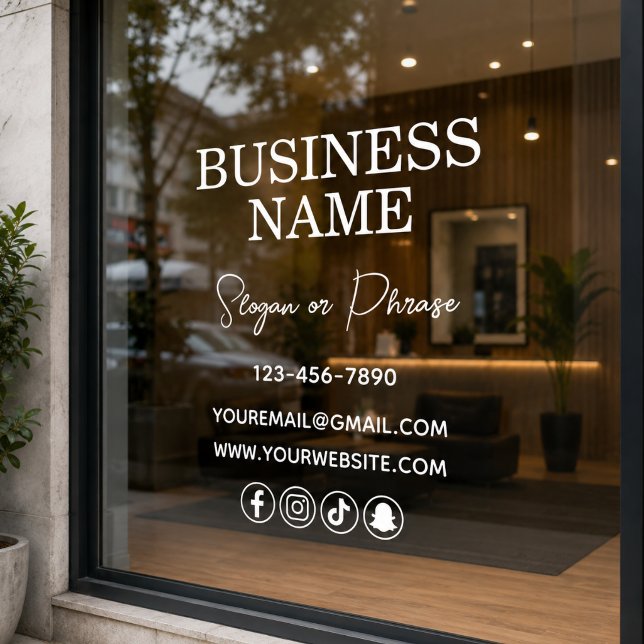 Custom Business Window Cling - Personalised Compan (Creator Uploaded)