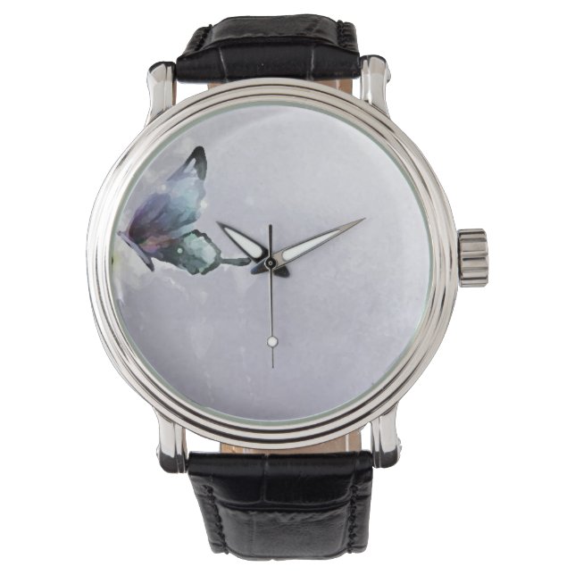 Custom butterfly blue watch (Front)
